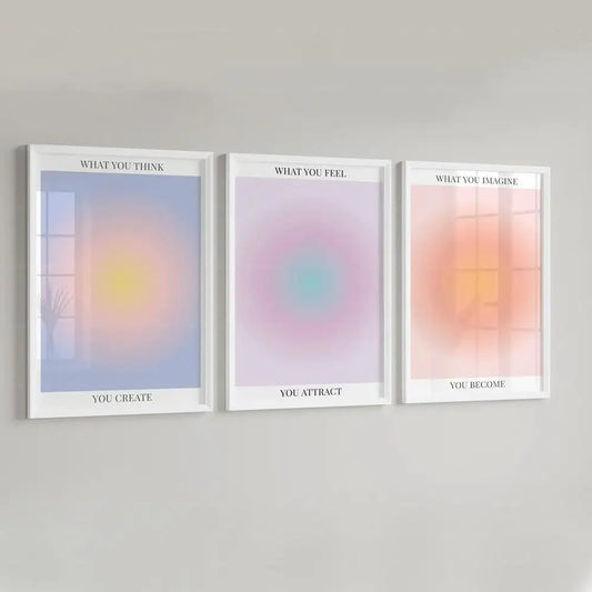 Aura Energy Affirmation Wall Art Poster – Spiritual Gradient Print