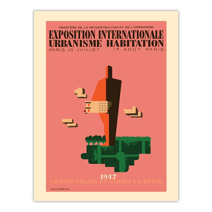 Bauhaus Exhibition Poster - Modernist Chair Wall Art Print