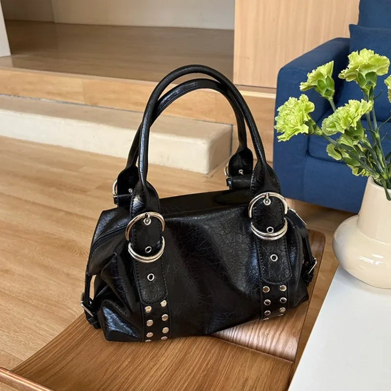 Korean Style Rivet Handheld Shoulder Underarm Bag
