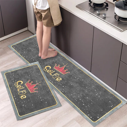 Non-Slip Kitchen Floor Mat – Crystal Velvet 2-Piece Runner Set