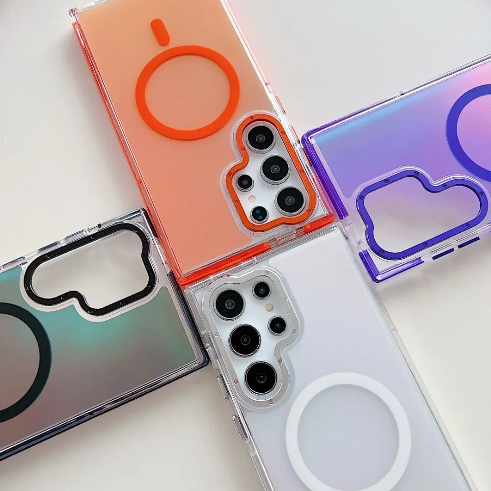 Samsung Magnetic Case – Metal Lens Frame & Wireless Charging