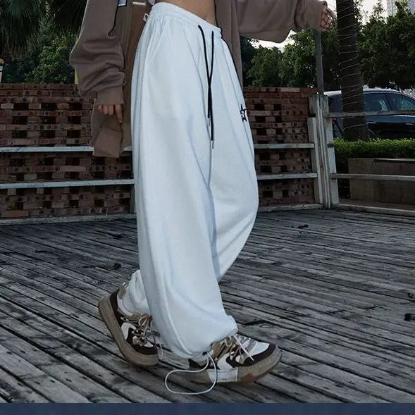 Hip-Hop Wide Leg Sweatpants – Unisex Loose Casual Street Sports Pants