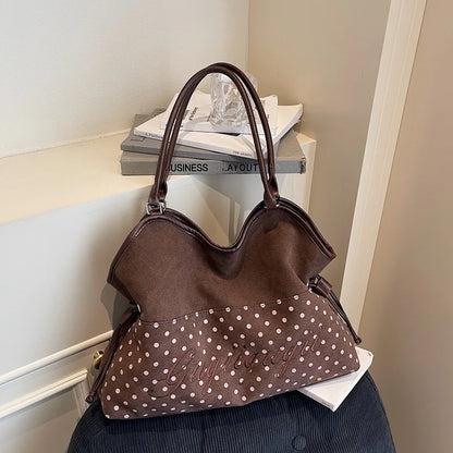 Brand Women's Shoulder Bag Y2k Fashion Sweet Polka Dot Handbag