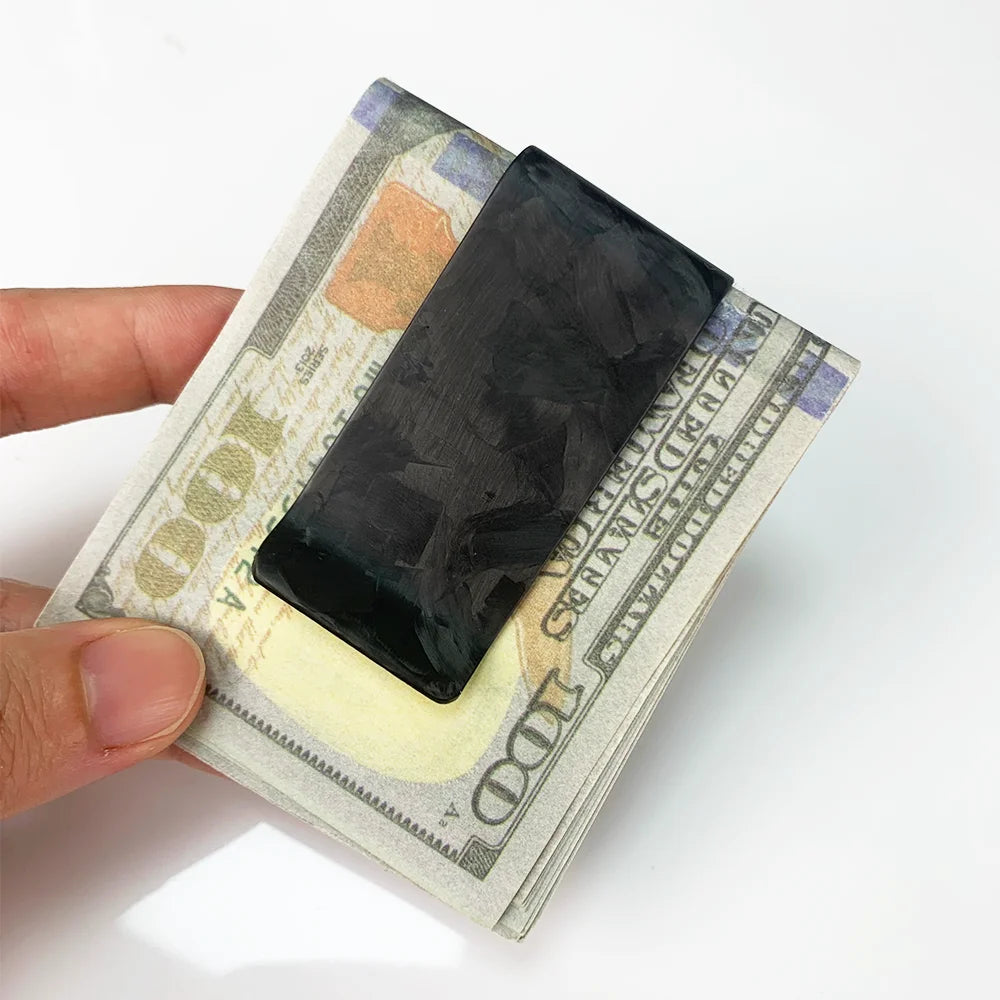 Carbon Fiber Money Clip – Slim 28mm Card Holder for Men