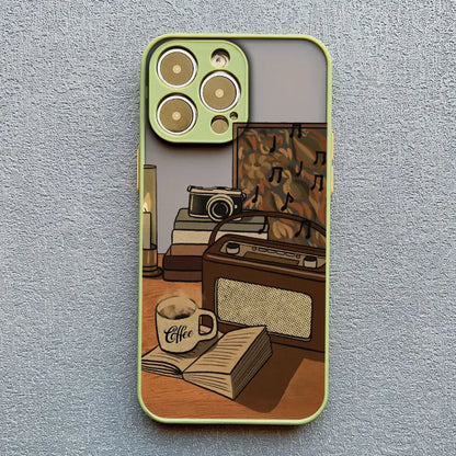 Retro Cat Vinyl Record iPhone Case – Aesthetic Cozy Cover