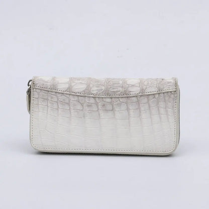 Genuine Crocodile Leather Long Wallet for Women