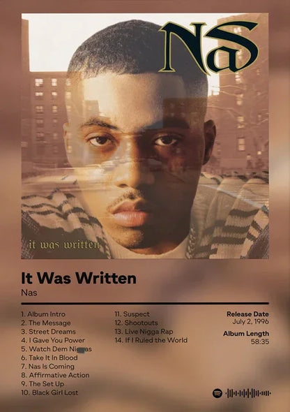 Nas Stillmatic Album Cover Poster – Hip Hop Wall Art Print