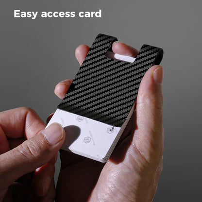 Carbon Fiber RFID Money Clip Wallet – Slim Card Holder for Men