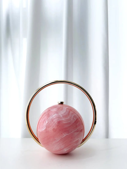 Round Ball Clutch Bag for Women – Luxury Mini Shoulder Purse