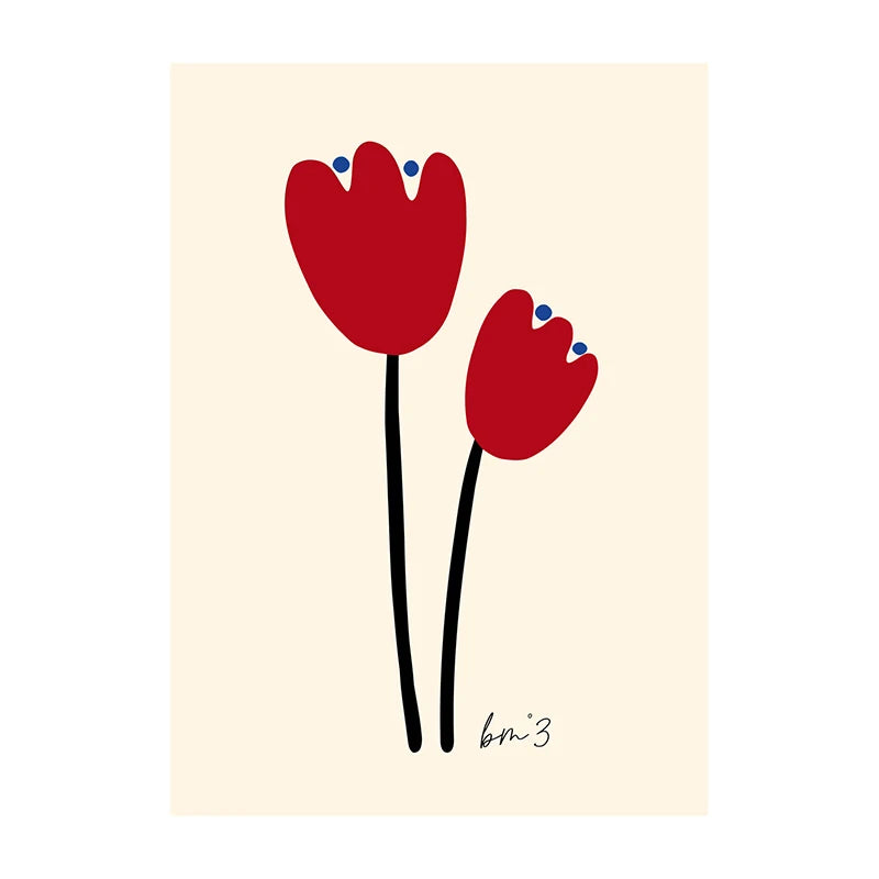 Minimalist Botanical Leaf Art Poster – Matisse-Inspired Wall Decor
