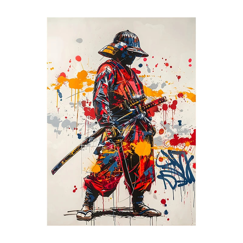 Graffiti Lion Art Poster – Colorful Abstract Canvas Wall Print