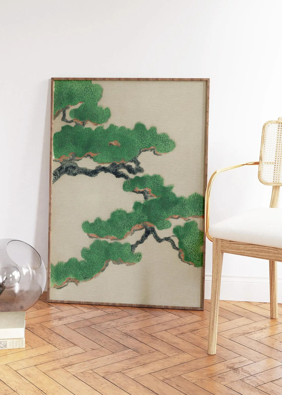 Japanese Pine Tree Canvas Print – Zen Nature Wall Art