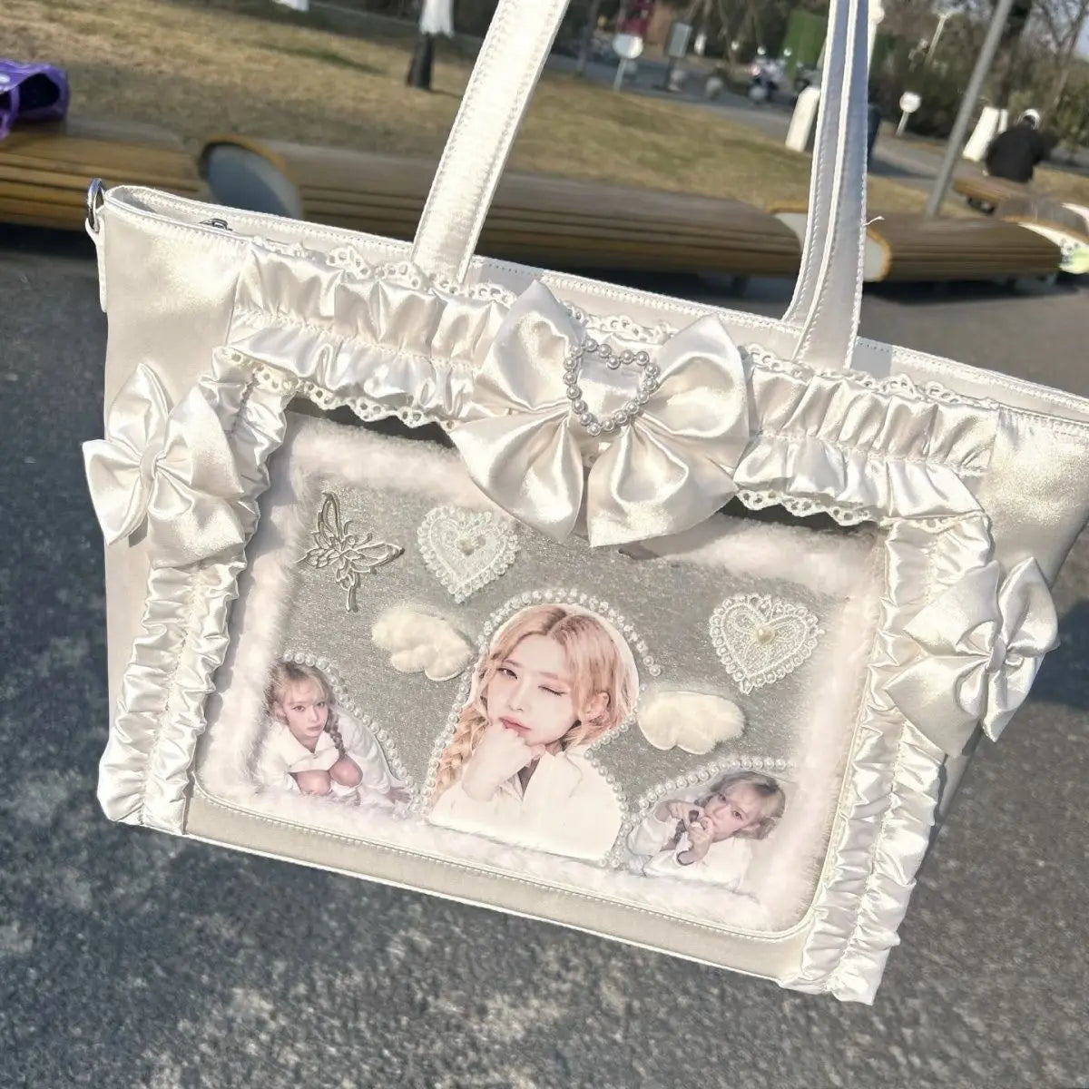 New Lace Bow Ribbon JK Uniform Shoulder Bag