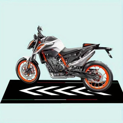Motorcycle Runner Rug – Anti-Slip Racing Design Long Carpet for Garage & Bedroom