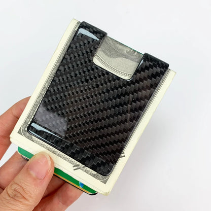 Carbon Fiber Money Clip Wallet – Slim Credit Card Holder