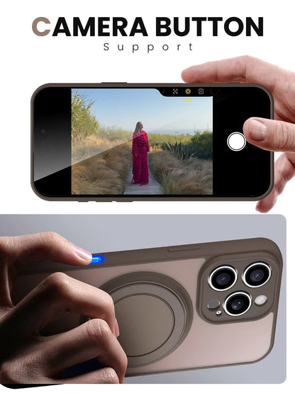 Magnetic Ring iPhone Case with Kickstand – iPhone 11 to 17 & Air
