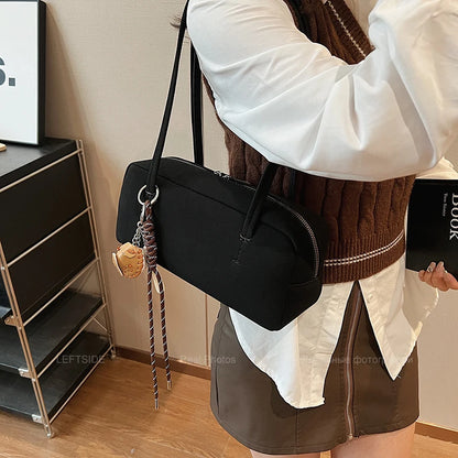 Leftside Women S Small Faux Suede Armpit Bag Winter Retro Underarm Shoulder Luxury Designer Handbags