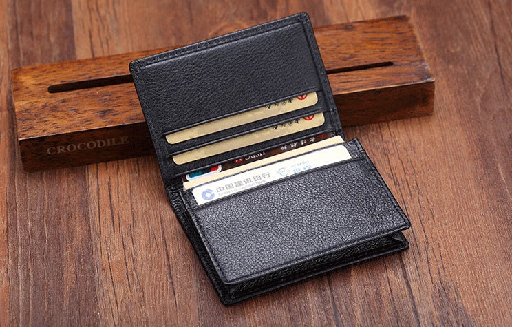 Genuine Leather Card Wallet – Slim Credit & ID Holder