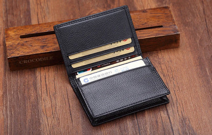 Genuine Leather Card Wallet – Slim Credit & ID Holder