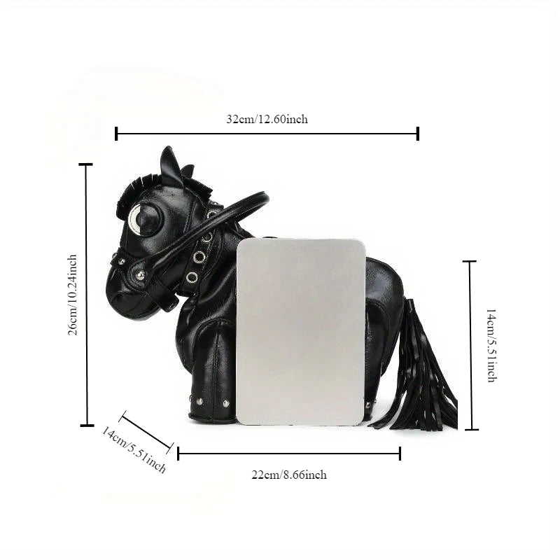 Fashion Pony Shaped Splicing Crossbody Shoulder Bag