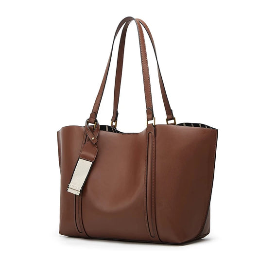Large Leather Tote Bag for Women – Work & Travel Shoulder Handbag