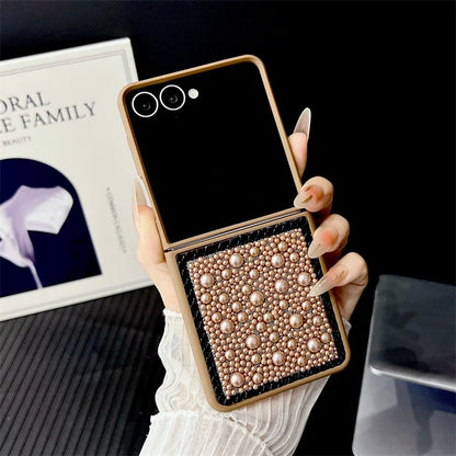 Samsung Galaxy Z Flip Case 3D Pearl Glitter – Luxury Bling Cover