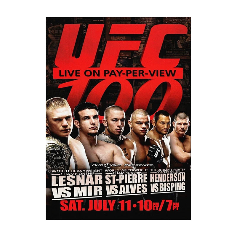 UFC MMA Fight Poster Print – Boxing & MMA Canvas Wall Art for Gym