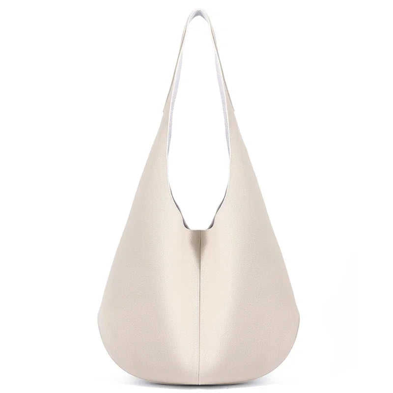 Women's Genuine Leather Hobo Shoulder Bag – Soft Retro Luxury