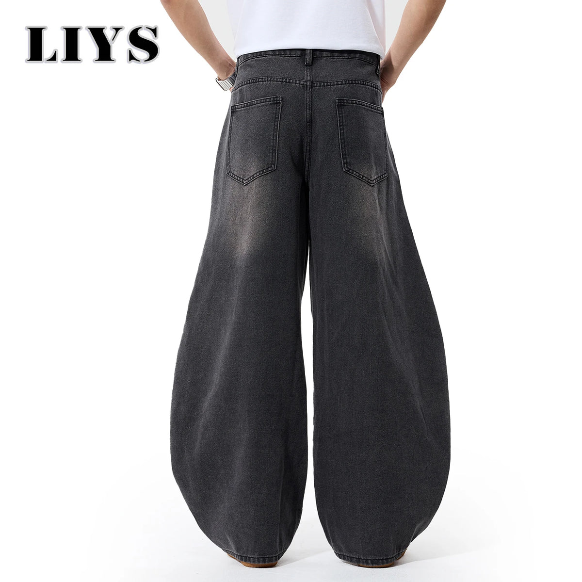 Baggy Wide Leg Jeans – Men's Goth Balloon Denim Pants