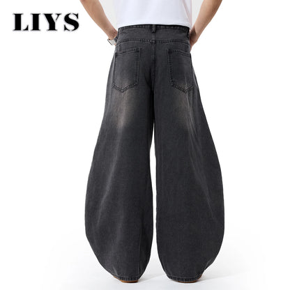 Baggy Wide Leg Jeans – Men's Goth Balloon Denim Pants