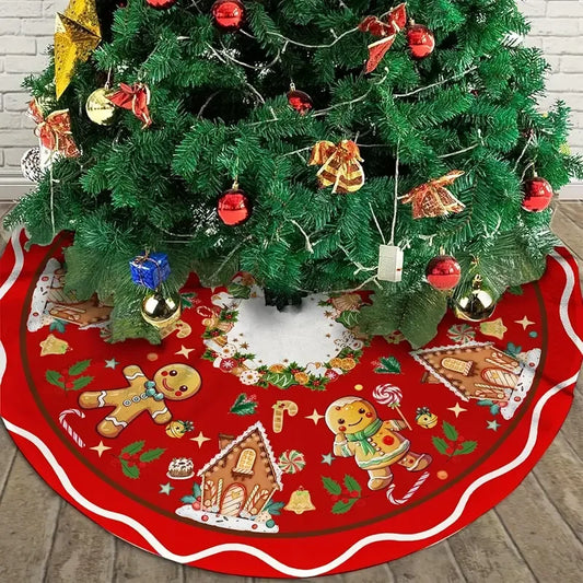 Gingerbread Christmas Tree Skirt – Festive Holiday Home Decor
