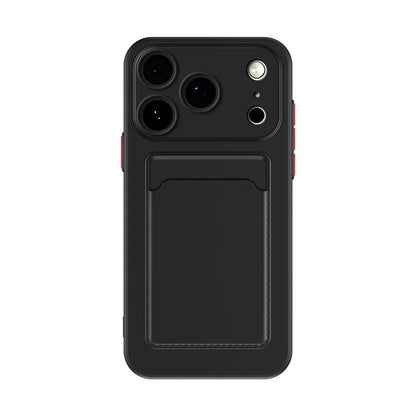 Silicone Card Holder iPhone Case – Wallet Slot Back Cover
