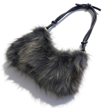 Fluffy Fur Shoulder Bag for Women – Luxury Handbag & Purse