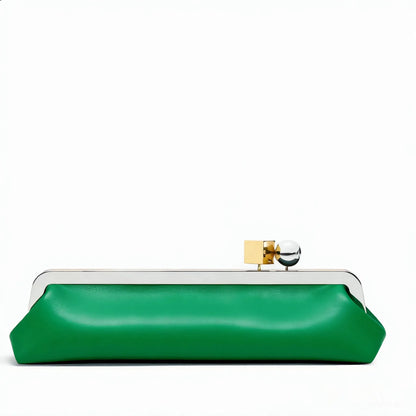 Luxury Kiss Lock Clutch Bag for Women – Elegant Long Purse
