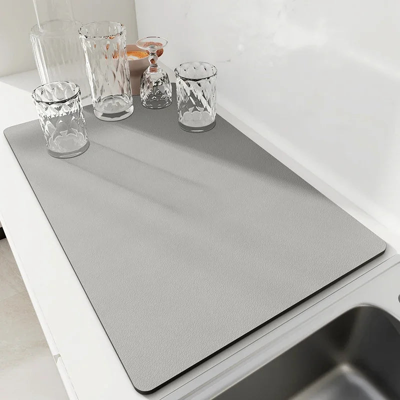 Kitchen Drain Mat – Water-Absorbent Quick-Dry Dish Drying Mat