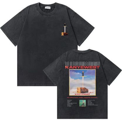 College Dropout Bear Graphic T-Shirt – Washed Vintage Streetwear Tee