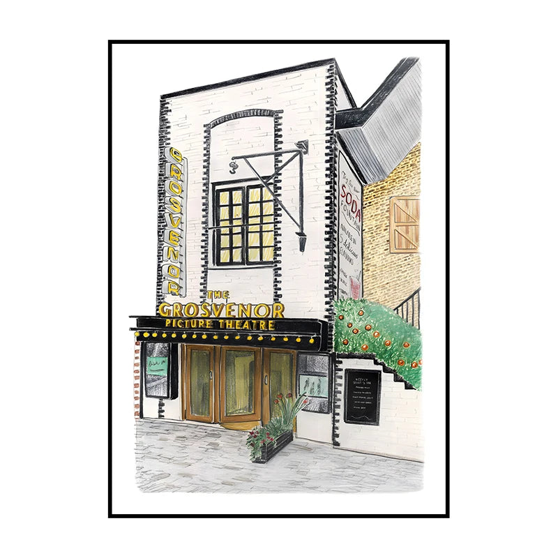 Glasgow Bookshops Wall Art Poster – Watercolor Illustrated Print