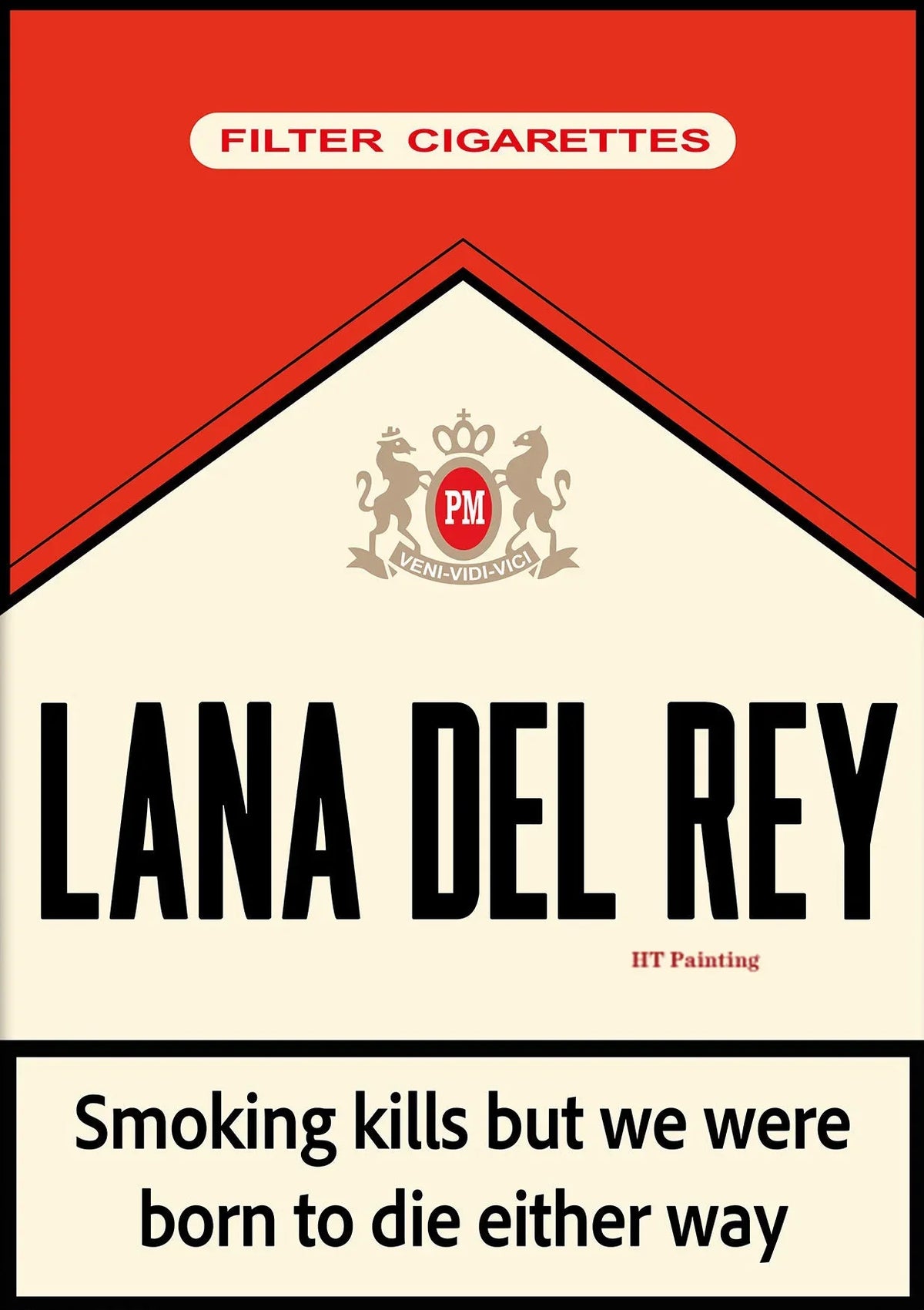 Lana Del Rey Born to Die Lyrics Poster – Music Wall Art Print