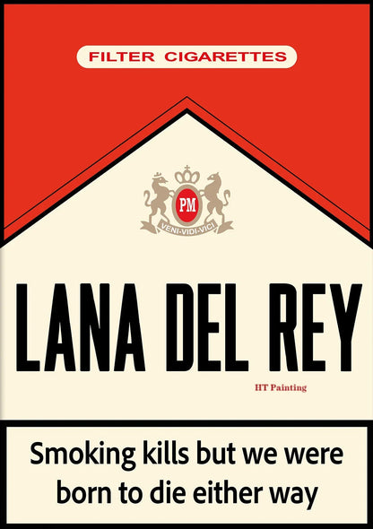 Lana Del Rey Born to Die Lyrics Poster – Music Wall Art Print