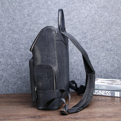 Pearl Fish Pattern Men's Laptop Backpack – Luxury Silica Gel