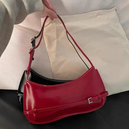 French Niche Cowhide Leather Shoulder Bag