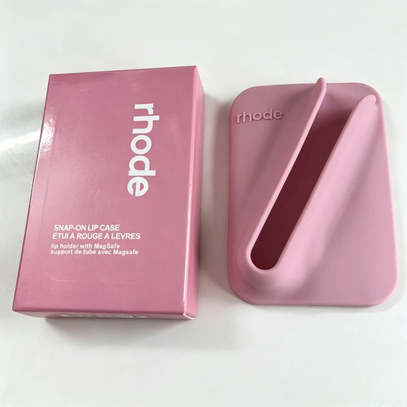Rhode Magnetic Snap-On Lip Gloss Holder Phone Case for iPhone 17 16 15 Pro Max