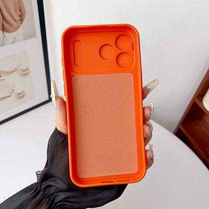 Slide Camera Lens Protection Silicone iPhone 17 Case – Pro Max & Air
