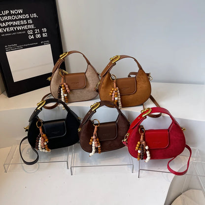Retro Saddle Bag – Women's Small PU Leather Crossbody Purse