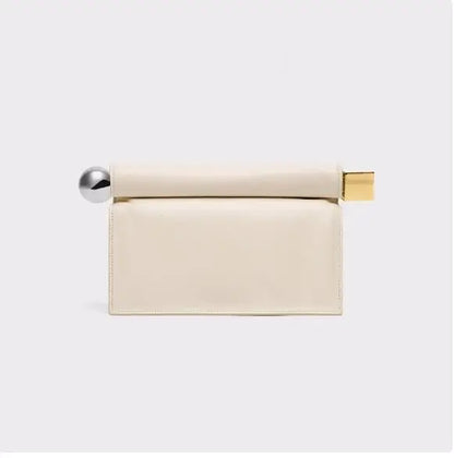Metallic Clutch Bag for Women – Mini Chain Crossbody Evening Purse