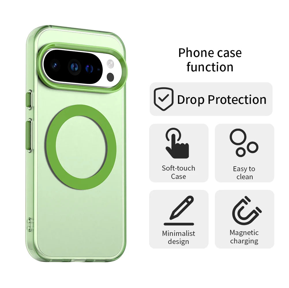 Candy Clear MagSafe Google Pixel Case – Shockproof Slim Bumper