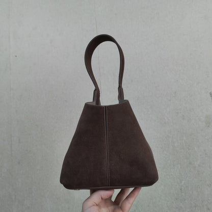 Retro Suede Tote Bag – Women's Casual Shoulder Bag