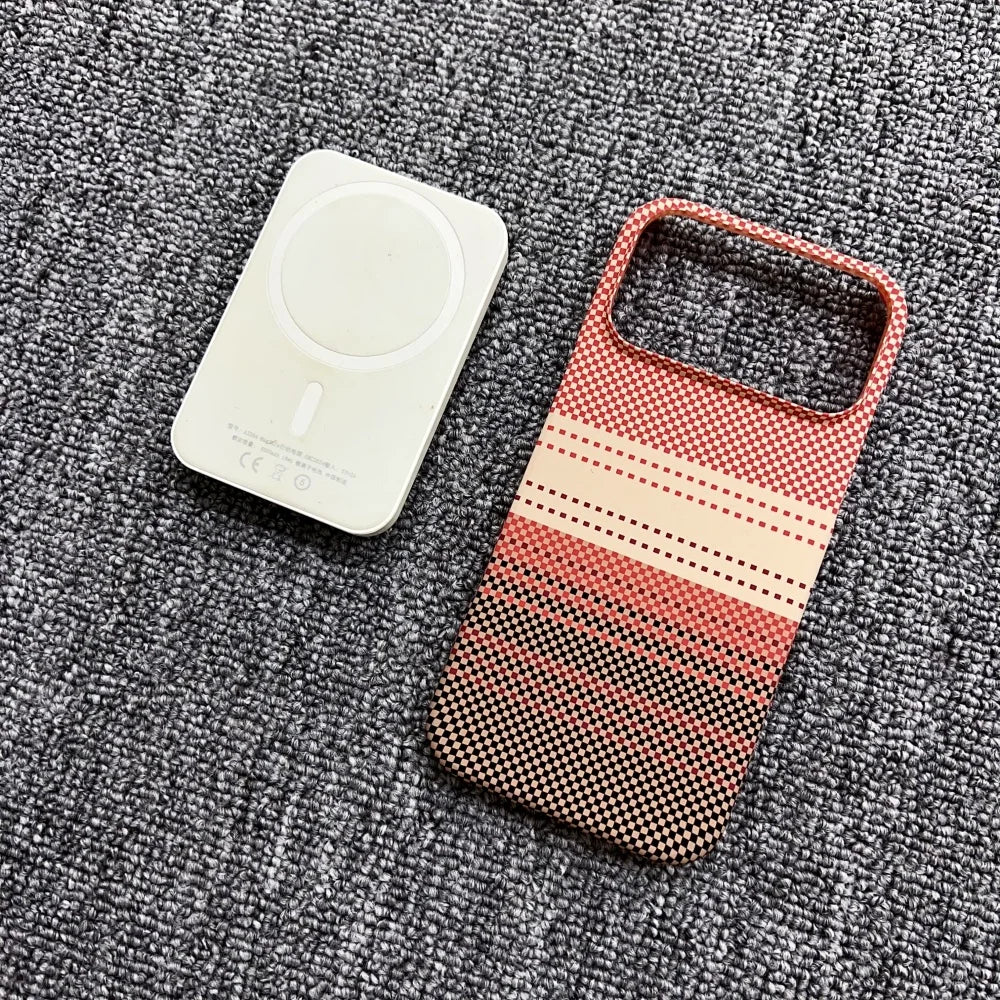 MagSafe Frameless iPhone Case – Woven Pattern Design, iPhone 12–17