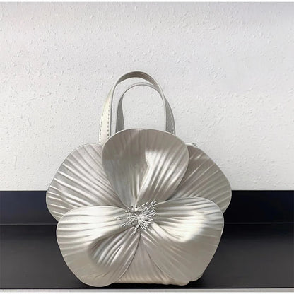 French Petal Flower Handbag Holiday Seaside Leather