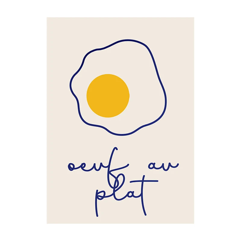 Kitchen Wall Art Poster – Bon Appétit Minimalist Typography Print